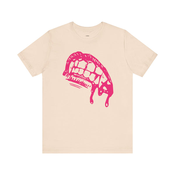 Pink Vampire Fang Graphic Tee - Sandra Oles Studio