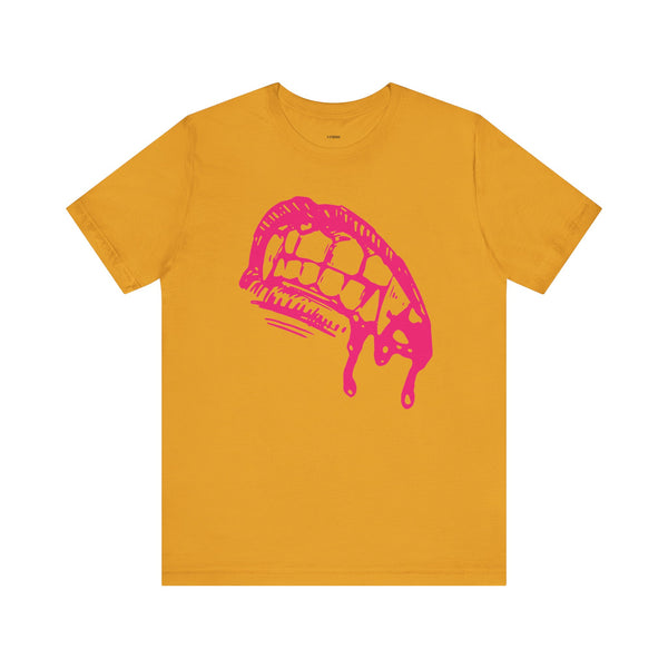 Pink Vampire Fang Graphic Tee - Sandra Oles Studio