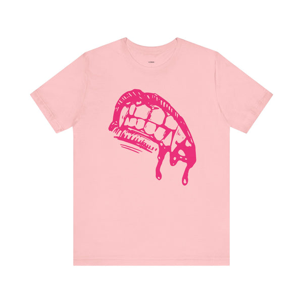 Pink Vampire Fang Graphic Tee - Sandra Oles Studio