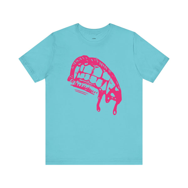Pink Vampire Fang Graphic Tee - Sandra Oles Studio