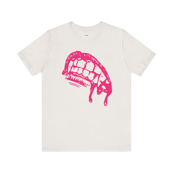 Pink Vampire Fang Graphic Tee - Sandra Oles Studio