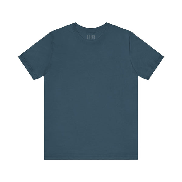 plain blue skull print t-shirt front view