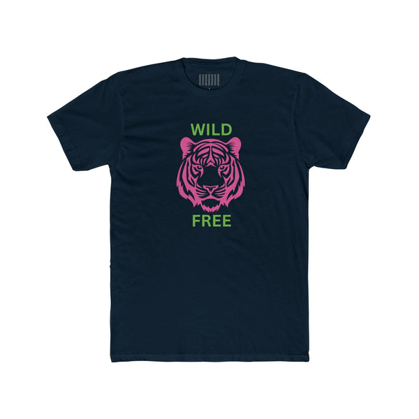 Pink and Green Wild Free Jumbo Tiger Graphic Tee - Fugitive by Sandra Oles