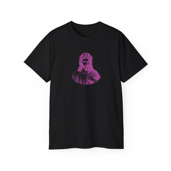 Jesus Mid-Scale Magenta Graphic T-Shirt - Iconic by Sandra Oles