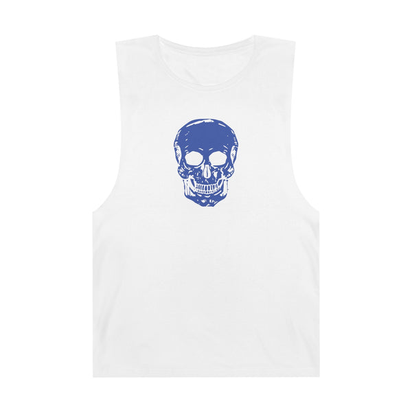 Blue Mid-Scale Skull Graphic Tank Top - Fugitive by Sandra Oles - Skull Series