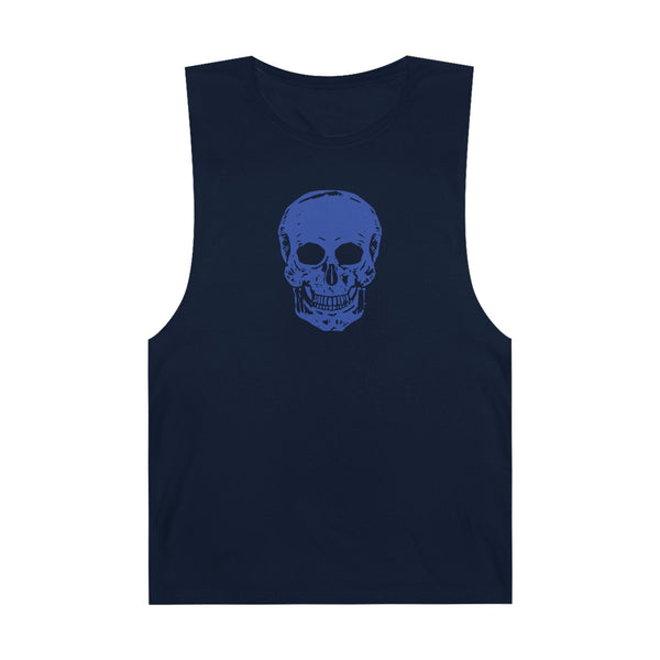 Blue Mid-Scale Skull Graphic Tank Top - Fugitive by Sandra Oles - Skull Series