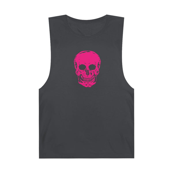 Pink Mid-Scale Skull Graphic Tank Top - Fugitive by Sandra Oles