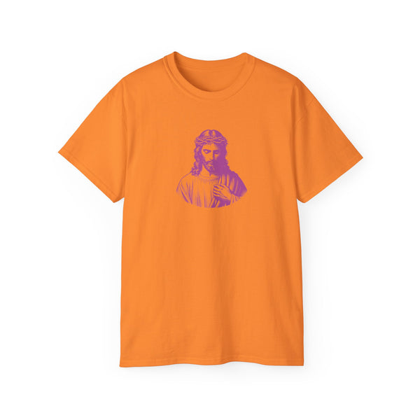 Jesus Mid-Scale Magenta Graphic T-Shirt - Iconic by Sandra Oles