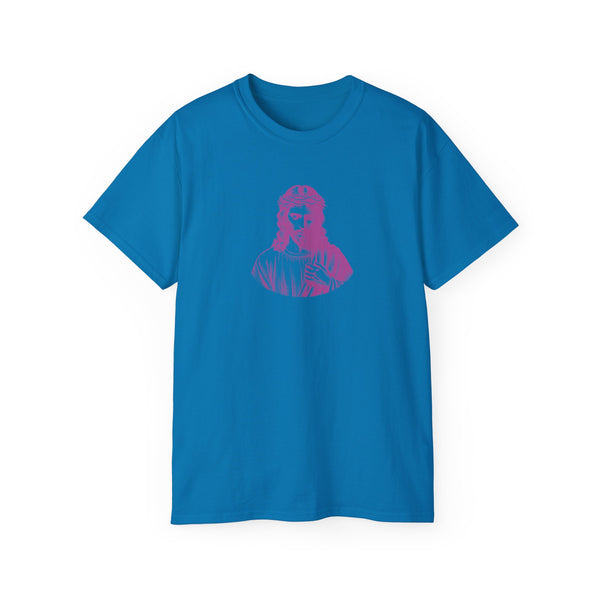 Jesus Mid-Scale Magenta Graphic T-Shirt - Iconic by Sandra Oles