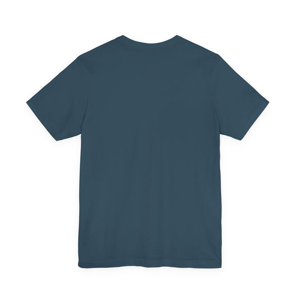 plain green skull print t-shirt back view breathable soft cotton tee