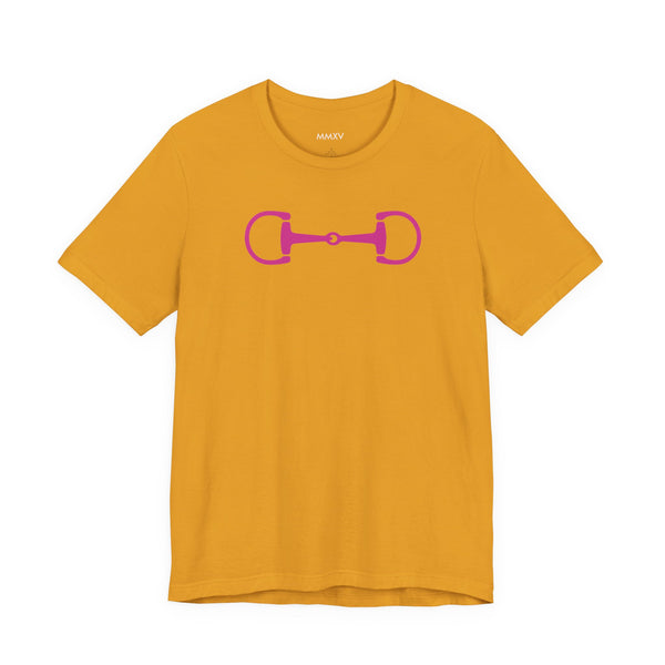 Hot Pink Horse Bit Front Print Graphic Tee - Heritage by Sandra Oles