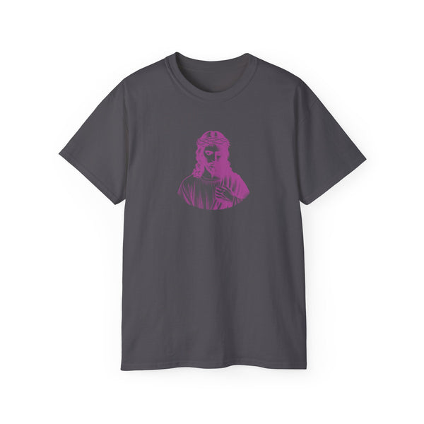 Jesus Mid-Scale Magenta Graphic T-Shirt - Iconic by Sandra Oles