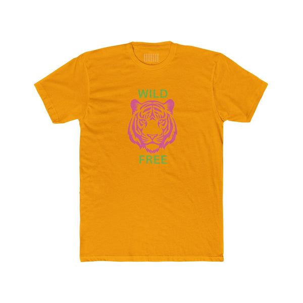 Pink and Green Wild Free Jumbo Tiger Graphic Tee - Fugitive by Sandra Oles