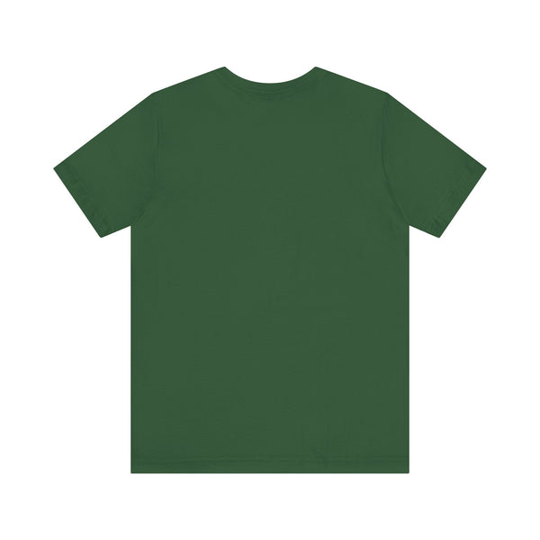 Green unisex live free streetwear jersey short sleeve t-shirt with ribbed collar and shoulder tape for comfort and durability