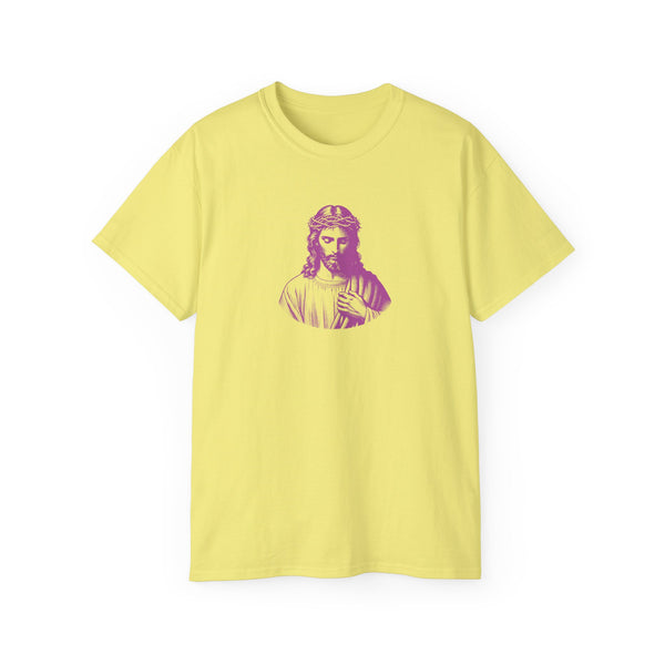 Jesus Mid-Scale Magenta Graphic T-Shirt - Iconic by Sandra Oles