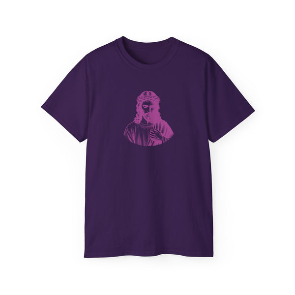 Jesus Mid-Scale Magenta Graphic T-Shirt - Iconic by Sandra Oles