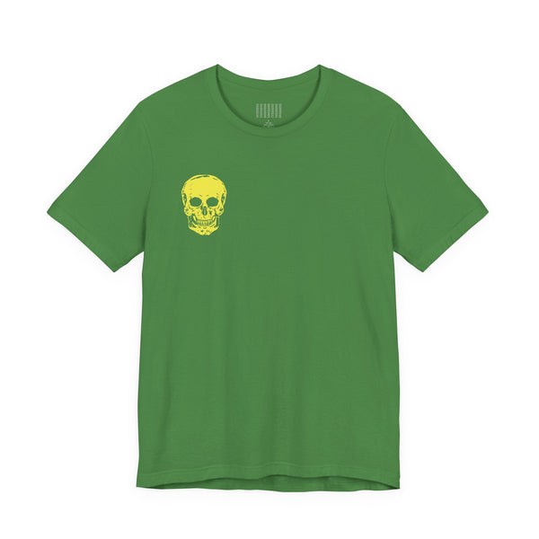 Underground Style Skull Tee – Mini Front Print & Jumbo Back Graphic