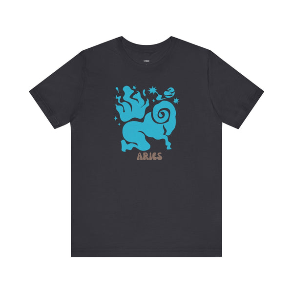 Aries Zodiac Graphic Tee - Cosmic by Sandra Oles