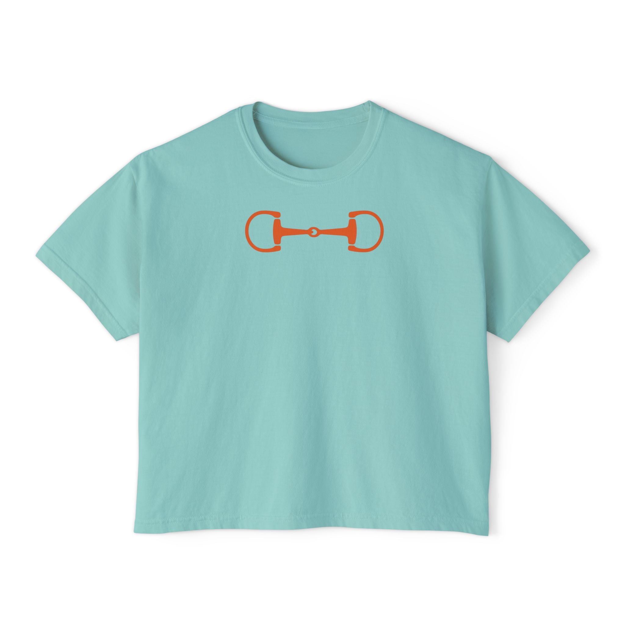 Orange Horse Bit Front Print Graphic Tee - Heritage by Sandra Oles