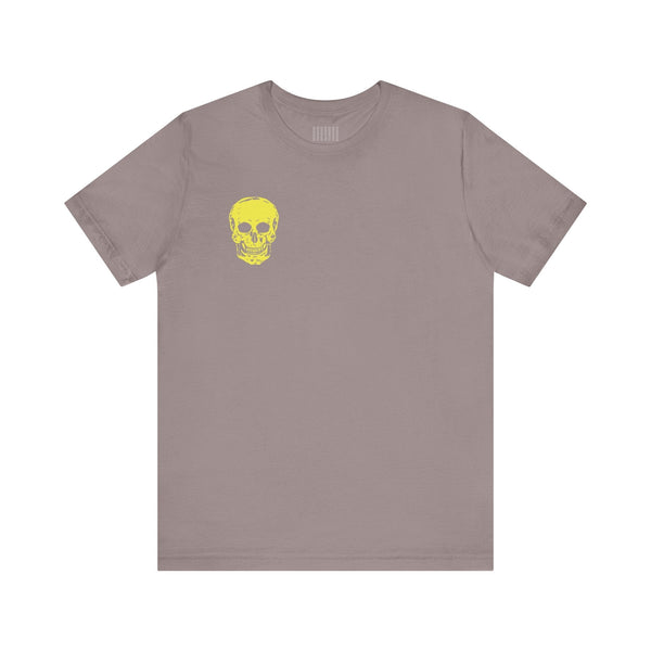 Underground Style Skull Tee – Mini Front Print & Jumbo Back Graphic