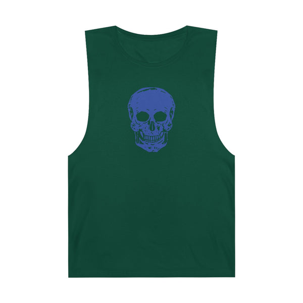 Blue Mid-Scale Skull Graphic Tank Top - Fugitive by Sandra Oles - Skull Series