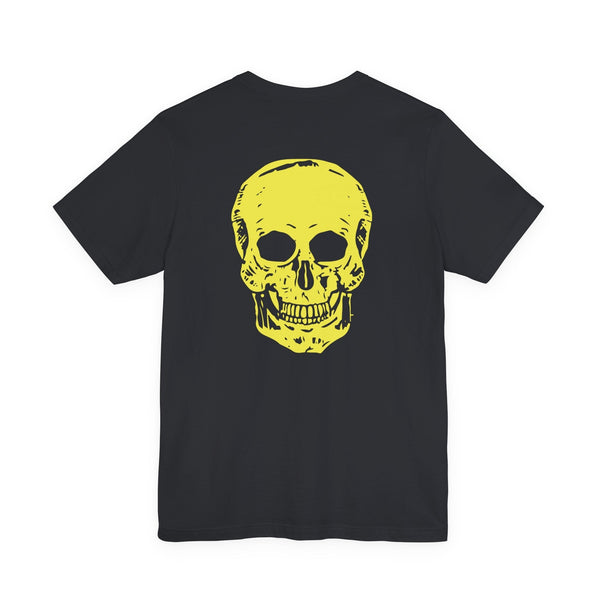 Underground Style Skull Tee – Mini Front Print & Jumbo Back Graphic