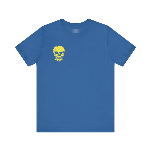 Underground Style Skull Tee – Mini Front Print & Jumbo Back Graphic