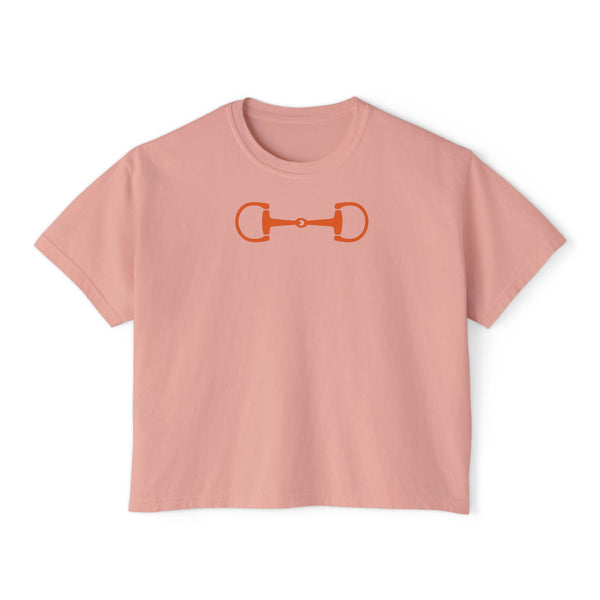 Orange Horse Bit Front Print Graphic Tee - Heritage by Sandra Oles