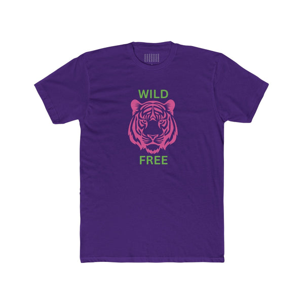 Pink and Green Wild Free Jumbo Tiger Graphic Tee - Fugitive by Sandra Oles