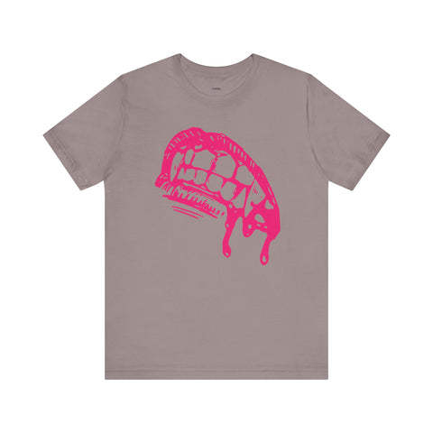 Pink Vampire Fang Graphic Tee - Sandra Oles Studio