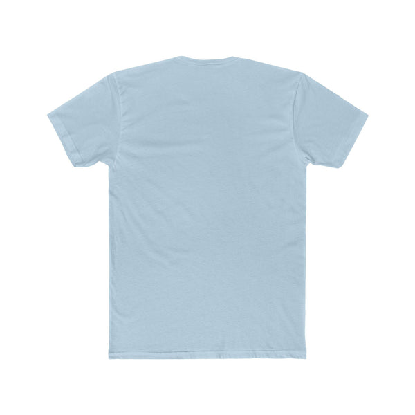 Light blue unisex cotton crew neck t-shirt back view Free Bird graphic tee