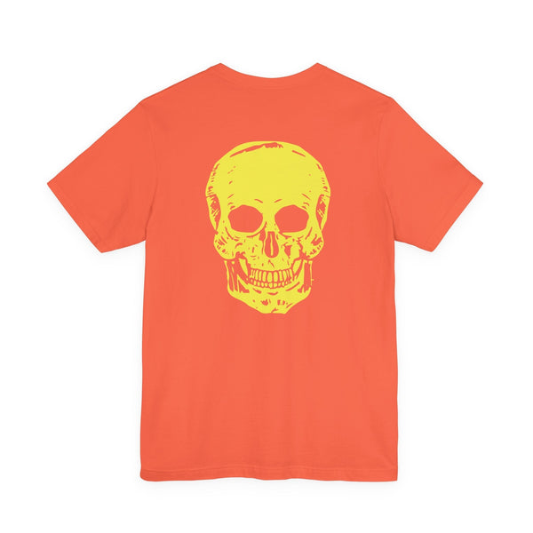 Underground Style Skull Tee – Mini Front Print & Jumbo Back Graphic
