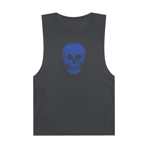 Blue Mid-Scale Skull Graphic Tank Top - Fugitive by Sandra Oles - Skull Series