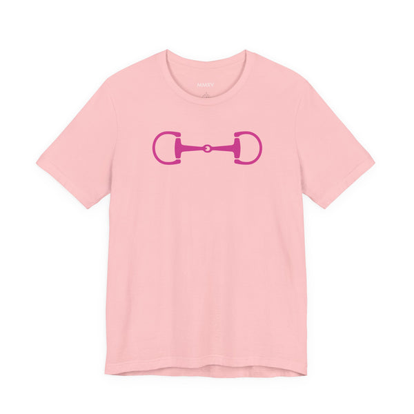 Hot Pink Horse Bit Front Print Graphic Tee - Heritage by Sandra Oles