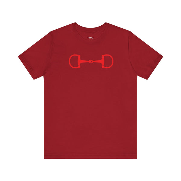 Red Horse Bit T-shirt with classic equestrian graphic in soft breathable cotton
