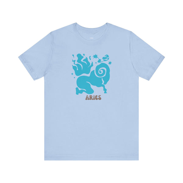 Aries Zodiac Graphic Tee - Cosmic by Sandra Oles