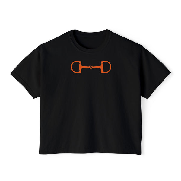 Orange Horse Bit Front Print Graphic Tee - Heritage by Sandra Oles