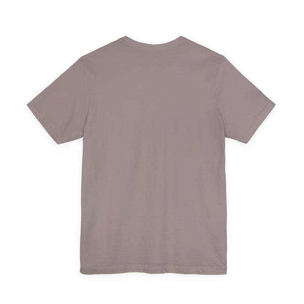 plain brown unisex short sleeve t shirt back view made of soft cotton