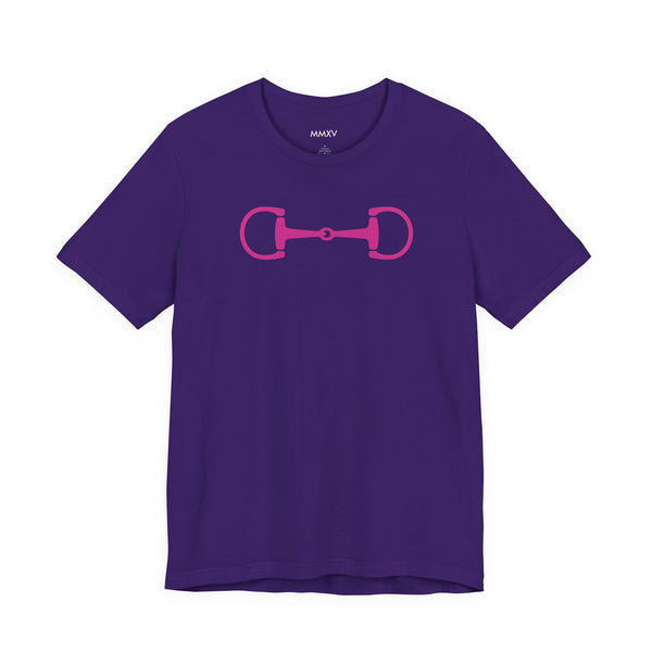 Hot Pink Horse Bit Front Print Graphic Tee - Heritage by Sandra Oles