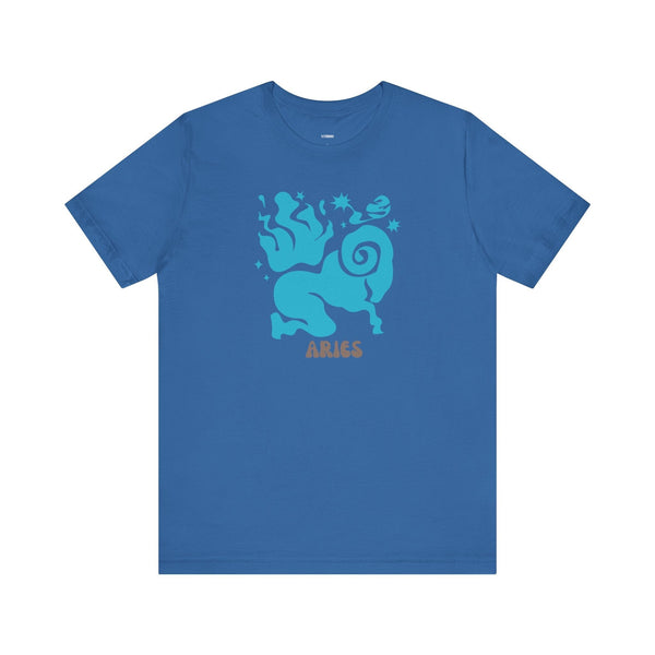 Aries Zodiac Graphic Tee - Cosmic by Sandra Oles
