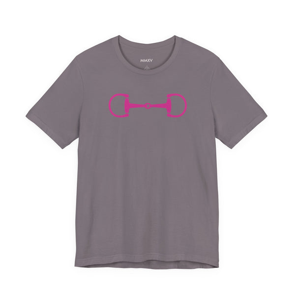 Hot Pink Horse Bit Front Print Graphic Tee - Heritage by Sandra Oles