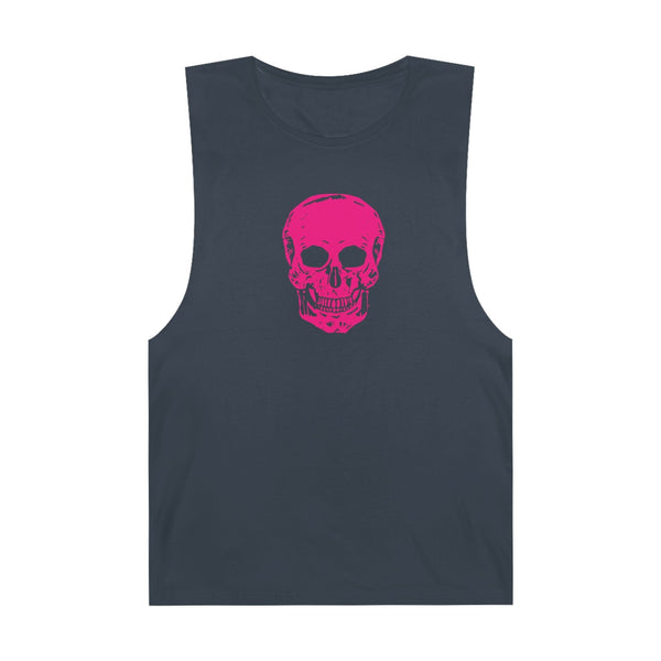 Pink Mid-Scale Skull Graphic Tank Top - Fugitive by Sandra Oles