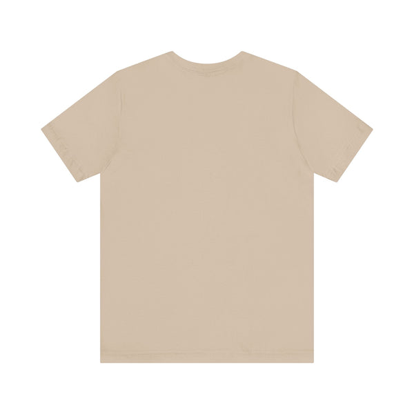 beige unisex cowgirl graphic tee back view cotton short sleeve shirt
