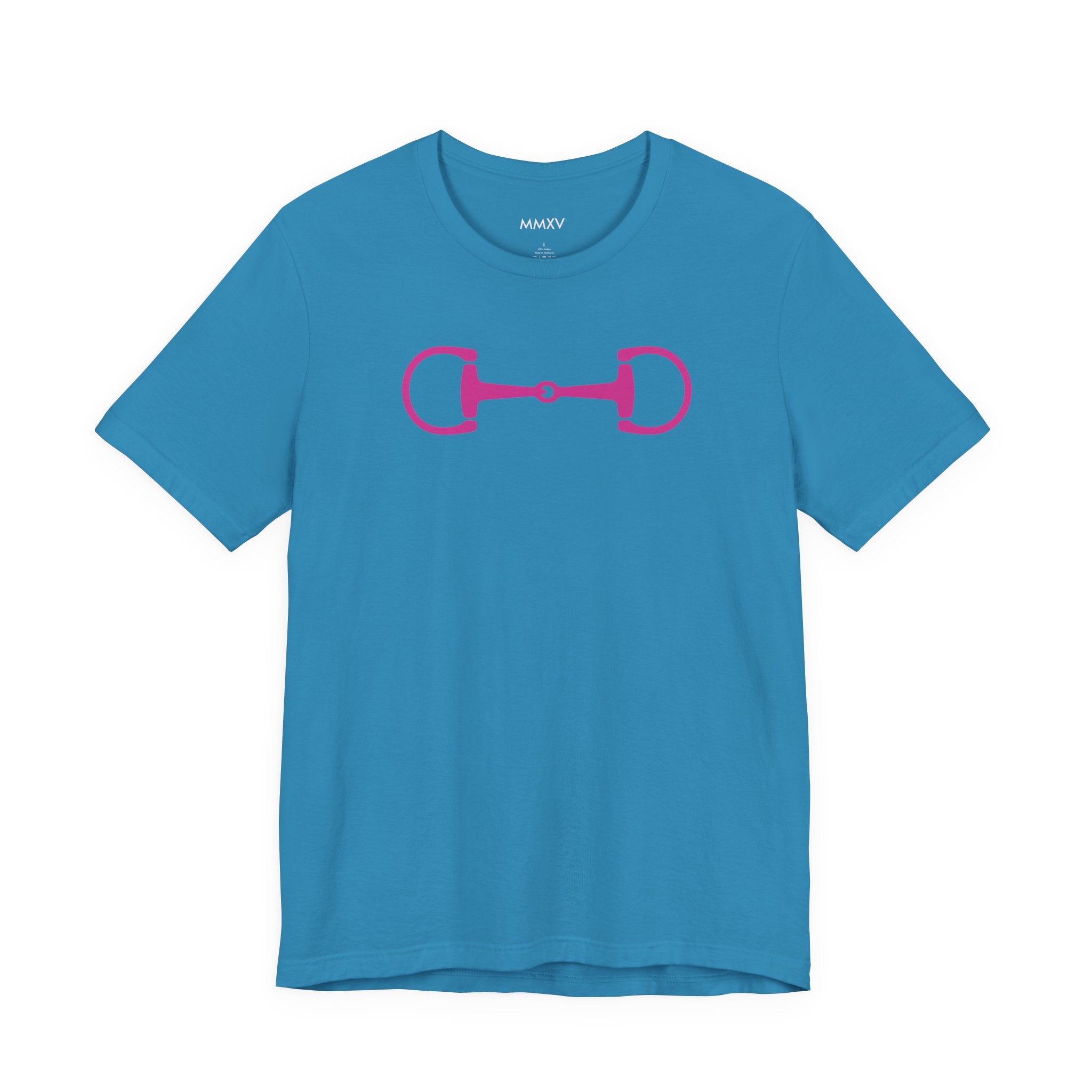Hot Pink Horse Bit Front Print Graphic Tee - Heritage by Sandra Oles