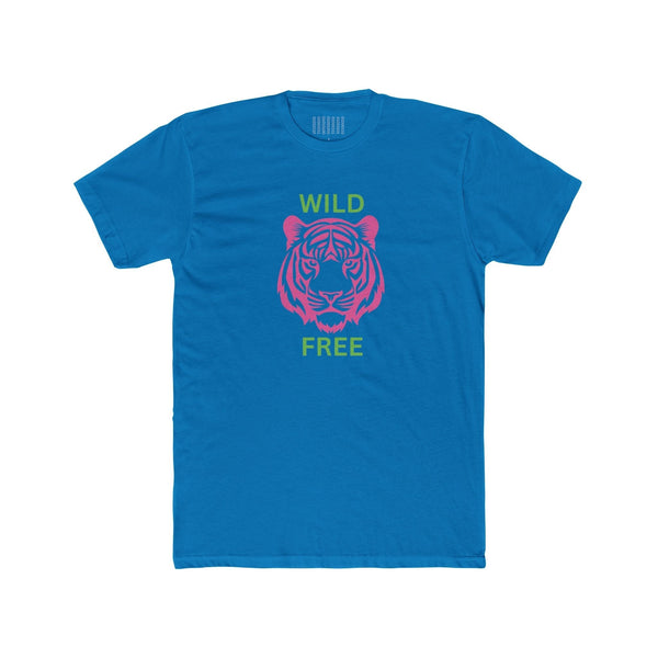 Pink and Green Wild Free Jumbo Tiger Graphic Tee - Fugitive by Sandra Oles