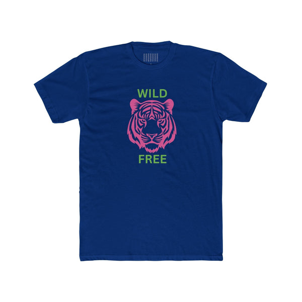Pink and Green Wild Free Jumbo Tiger Graphic Tee - Fugitive by Sandra Oles
