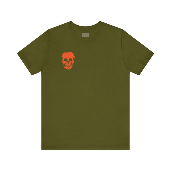 Orange  Mini Skull Graphic Tee - Fugitive by Sandra Oles
