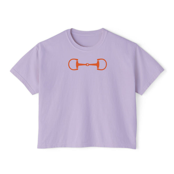 Orange Horse Bit Front Print Graphic Tee - Heritage by Sandra Oles