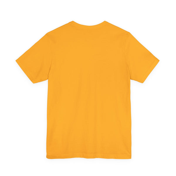 plain yellow graphic t shirt back view premium cotton unisex fit