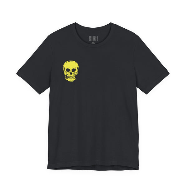 Underground Style Skull Tee – Mini Front Print & Jumbo Back Graphic
